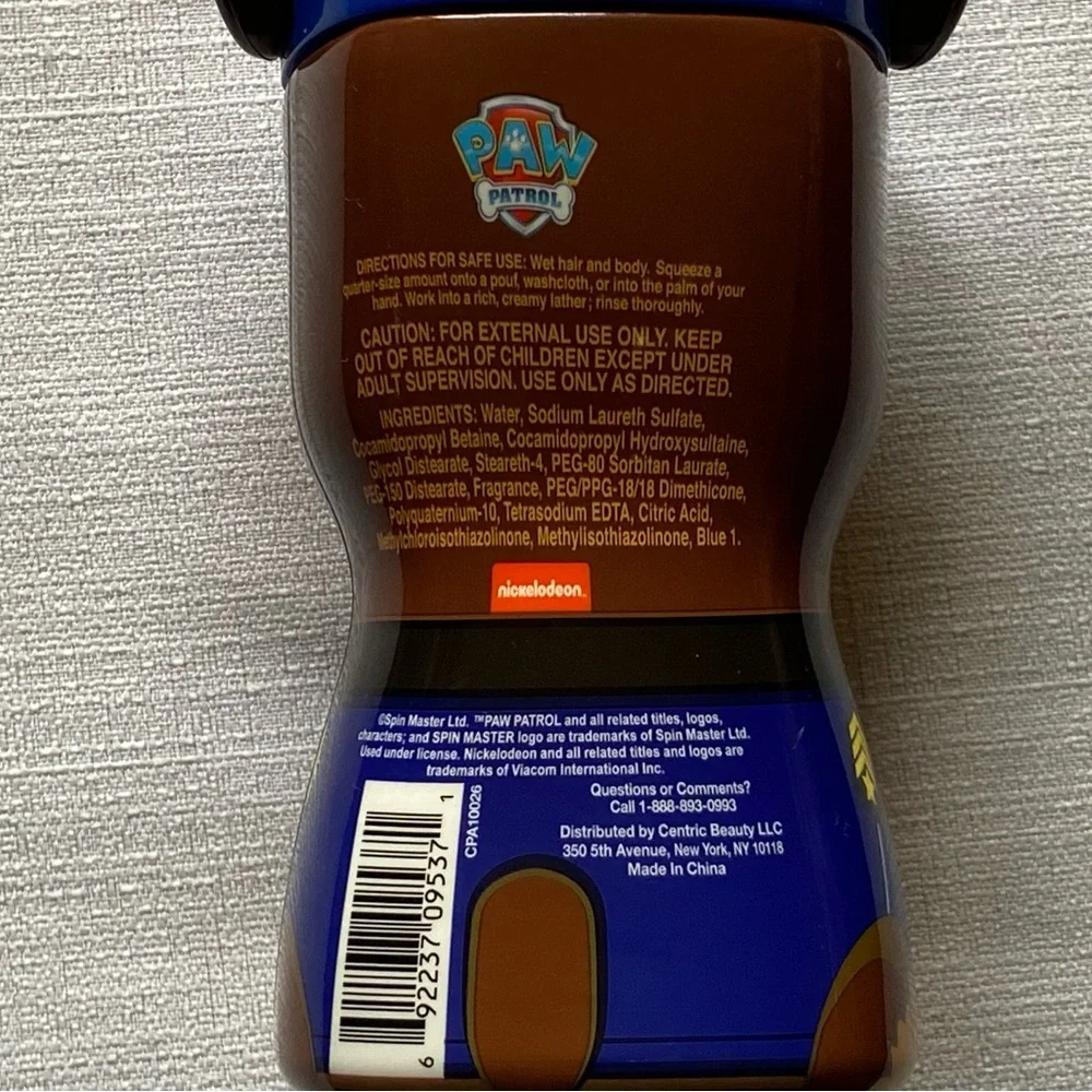 Paw Patrol Blueberry Bark 3 In 1 Body Wash Shampoo Conditioner Nickelodeon